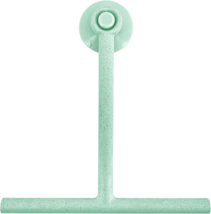 Splash Home Shower Squeegee for Glass Doors - Black Bathroom Squeegee with Suction Hook, Glass Shower Door Squeegee for Streak-Free Cleaning, Shower Wiper for Glass Doors and Tiles, 8.5" Wide Blade