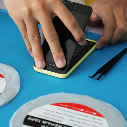 Kaisiking 2mm LCD Repair Tape for Phone Screen, Adhesive Tape with 1 Tweezers for Cell Phone, iPad, Tablets, Laptops, Camera