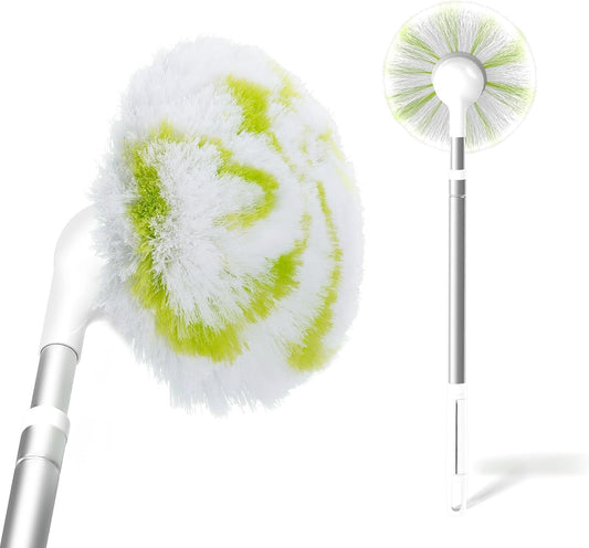 Tub Tile Scrubber Brush with 28" Extendable Pole, 1 Pc Non-Scratch Soft Tub Brush Mop, Bathroom Brush with Long Handle for Bathtub Shower Sink Basin Tile Wall