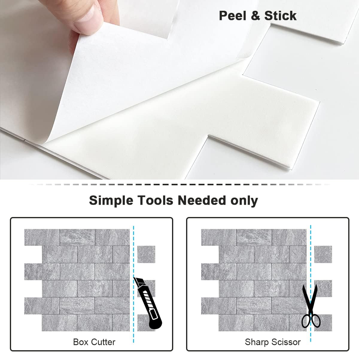 BeNice Peel and Stick Backsplash for Kitchen,Bathroom Wall Backsplash Tile Peel and Stick Shower Tiles Waterproof(10sheets,Rustic Beige)