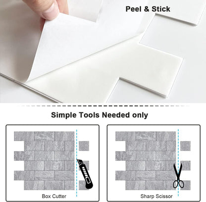 BeNice Peel and Stick Backsplash for Kitchen,Bathroom Wall Backsplash Tile Peel and Stick Shower Tiles Waterproof(10sheets,Rustic Beige)