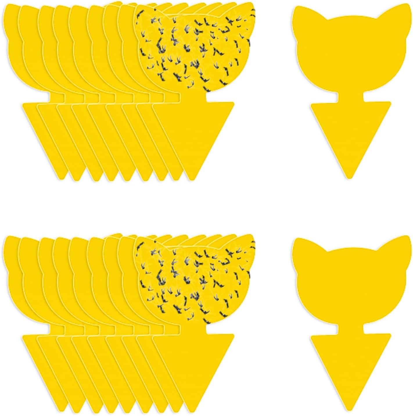 Yellow Sticky Traps for Plant Gnats, 100PCS Fungus Gnat Trap | for Gnat, Fruit Fly, Flying Insects, Bug, Waterproof, Non-Toxic Indoor Outdoor Use for Houseplants, Pots, Garden & Kitchen