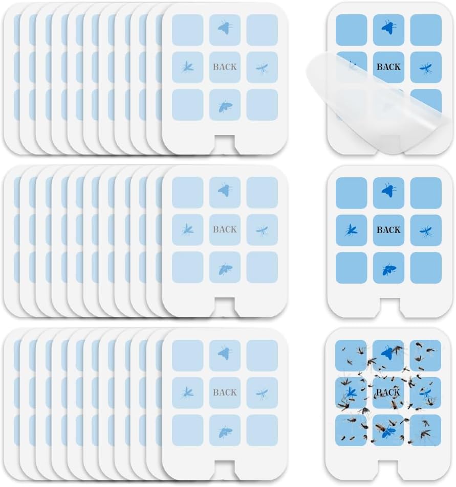 36 Pack Refill Glue Boards Compatible with Safer Home SH502 SH503, Dynatrap DT3005W DT3005W-DS3 DT23005-06, Indoor Plug-in Sticky Traps for Gnat, Fly, Mosquito, Moth..., Pet & Kid Safe, Value Package