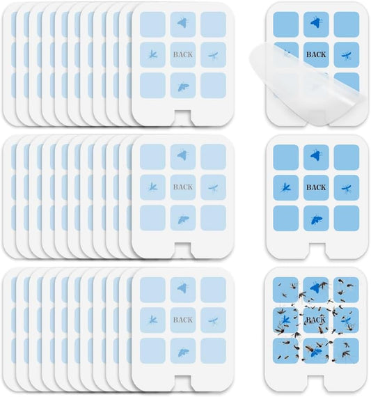 36 Pack Refill Glue Boards Compatible with Safer Home SH502 SH503, Dynatrap DT3005W DT3005W-DS3 DT23005-06, Indoor Plug-in Sticky Traps for Gnat, Fly, Mosquito, Moth..., Pet & Kid Safe, Value Package