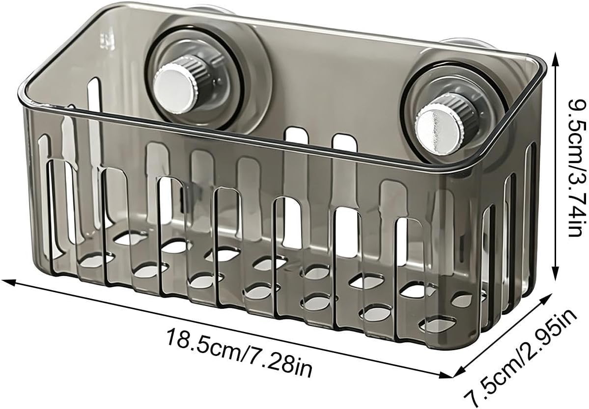 Sink Sponge Holder with Suction Cups Storage Rack with Suction Cups | Kitchen Sponge Holder for Dish Brush Soap Cleaning Tool Bathroom Shower Wall