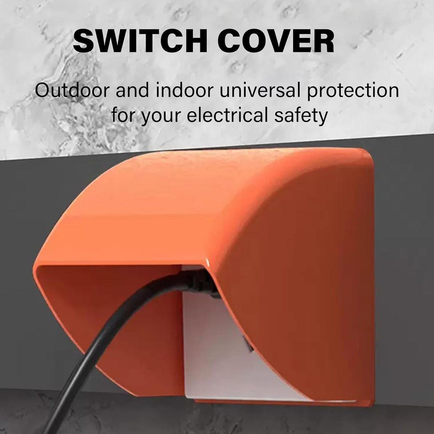 86 Type Outdoor Socket Waterproof Box Plastic Electrical Outlet Cover Wall Mounted Socket Dustproof Box Easy to Install.Transparent Black