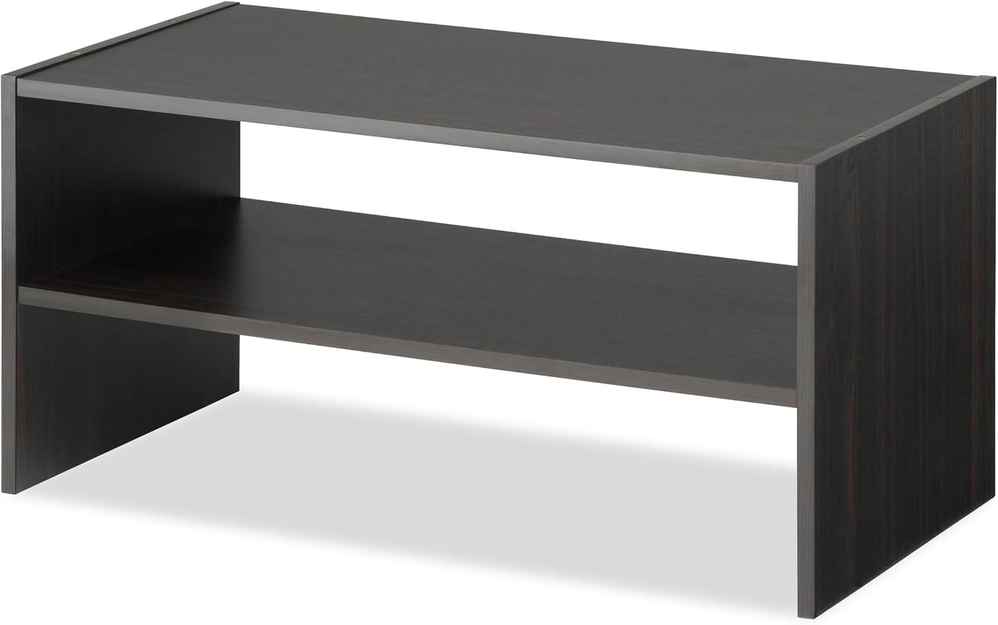 Whitmor Wood Stackable 2-Shelf Shoe Rack, White, 24 inches