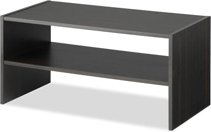 Whitmor Wood Stackable 2-Shelf Shoe Rack, White, 24 inches