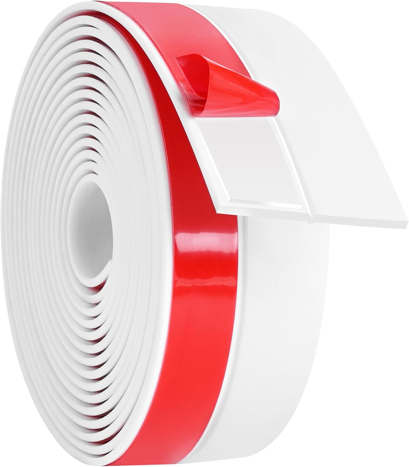 ToLanbbt Weather Stripping Silicone Door Seal Strip 2 in x 20 ft Door Draft Stopper Self Adhesive Door Draft Tape, Side & Bottom Gaps Insulation Strip for Glass Shower Door Sliding Door Window, Black
