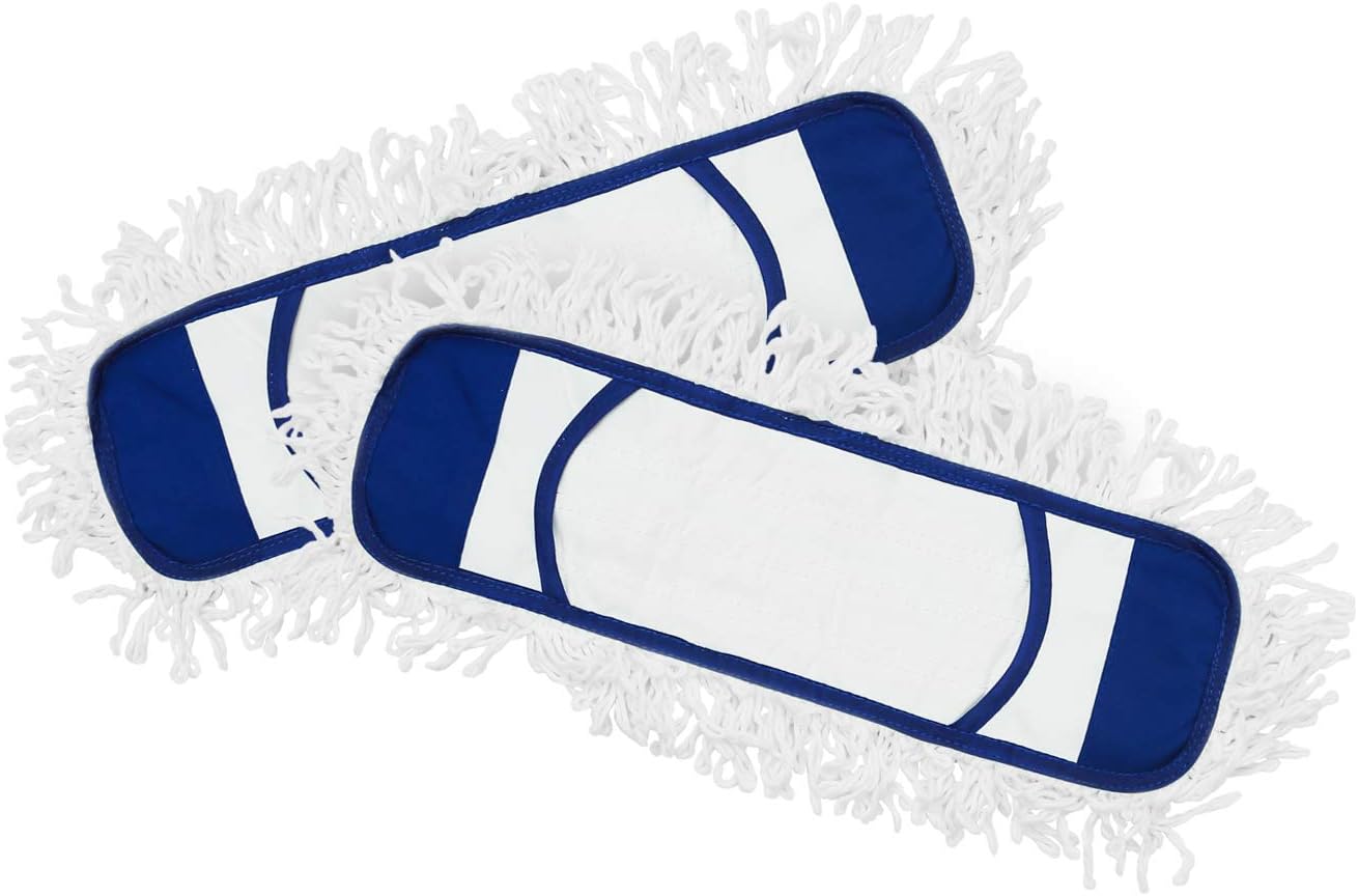 Eyliden Mop Pads (2 Pack) Wet Dry Dust Mop Pads for Hardwood Floors - Replacement Refills - Blue