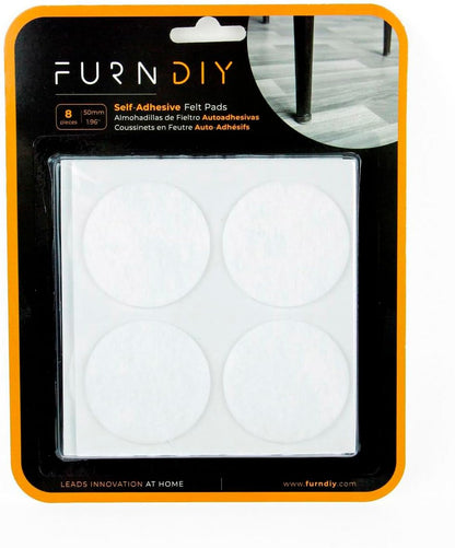 Furndiy Felt Furniture Pads for Hardwood Floors, Self-Adhesive Felt Pad for Chairs & Seat Legs, Easy Slide, Anti Scratch, Noise Stopper, Bumper & Buffer, Floor Protection - Based in USA - 0.8'' Black