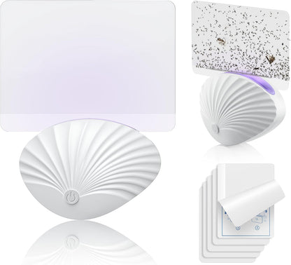 LFSYS Fruit Fly Traps for Indoors, UV Light, 2 Devices + 20 Refills, Clear, Plug-in, for Gnats and Flying Insects