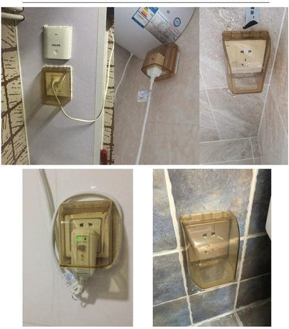 Fielect Weatherproof In Use Outdoor Outlet Cover 86Type Clear Electrical Outlet Cover Box 5" x 8.4" x 1.9"