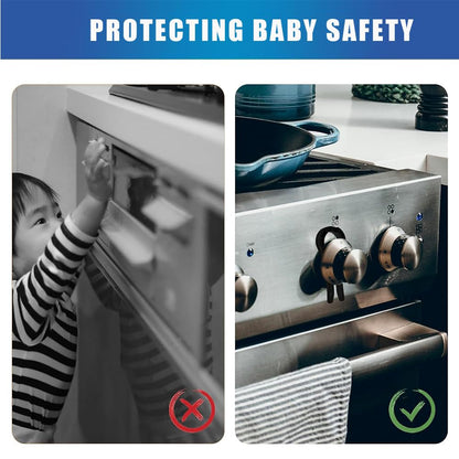 Stove Knob Safety Covers - As Stove Knob Locks, Baby Proofing Stove Knob Safety Covers, Oven Knob Covers for Child Safety, Two Colors，Pack of 6