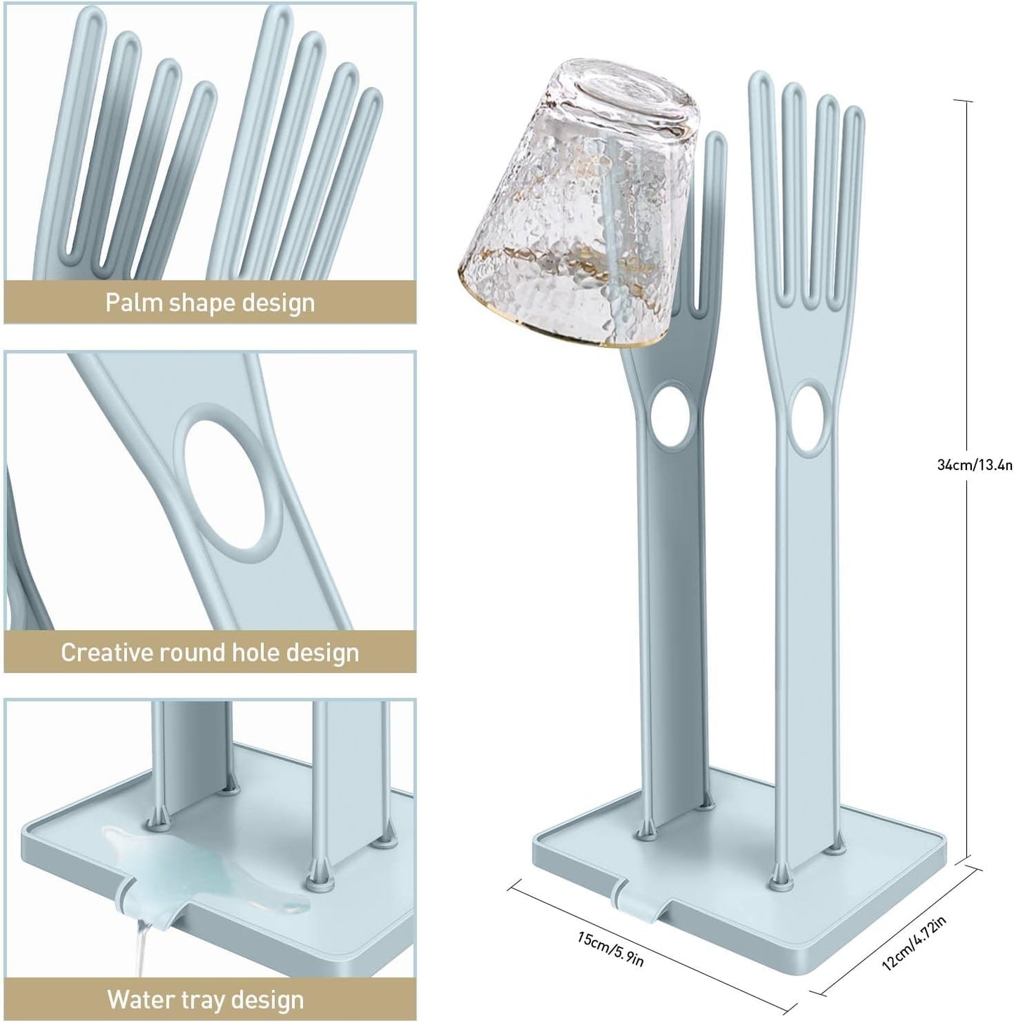 2 Piecesg Kitchen Glove Holder，Glove Dryer，dishwashing Gloves Holder，Plastic Mitten Rubber Rack，Reusable Glove Rack - Perfect for The Kitchen.
