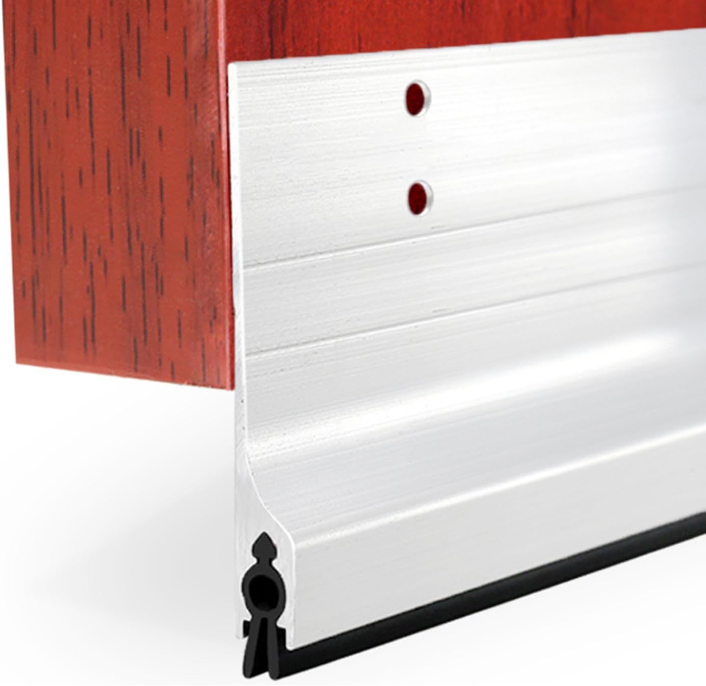 Door Metal Draft Stopper 3x28 inches Aluminum Mouse Blocker Silver | 3-3/8" Width 28" Length Metal Sweep Door Seal Cover 2-3/8 inch Gap Stop Under Doors Drafty
