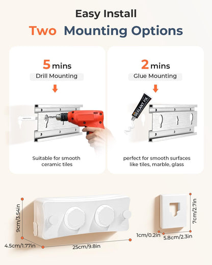 Retractable Clothesline 16.7 ft – Heavy-Duty 44 lb, Rust-Proof Stainless Steel, Wall-Mounted Indoor/Outdoor Laundry Line, Easy Install for Bathroom, Balcony & Apartment (White, Single Line)