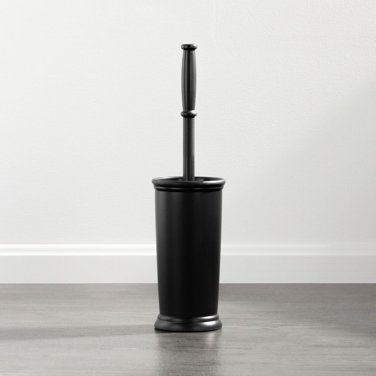 mDesign Metal Freestanding Slim Toilet Bowl Brush and Holder