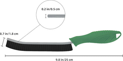 FOOGWEE Hard Bristle Crevice Cleaning Brush - Home Cleaning Tools, Multi-Purpose Crevice Supplies for Kitchen, Bathroom, Toilet, Window, Vehicle, Faucets, Grout, Home (3, Black)