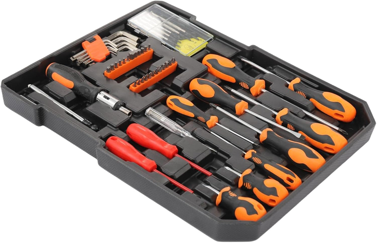 187pcs Trolley Case Tool Set, Carbon Steel Home Repair Kit Household Hand Tool Kit Toolbox Storage Case, Complete Rolling Tool Box for Maintenance Garden Homeowner DIYer Handyman