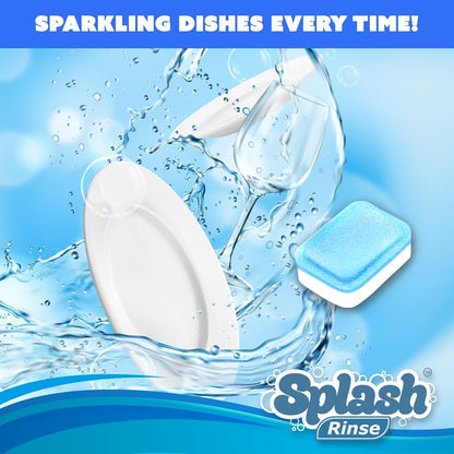 Splash Rinse Dishwasher Cleaner Tablets - Deep Cleaning For All Dishwasher Machine Models