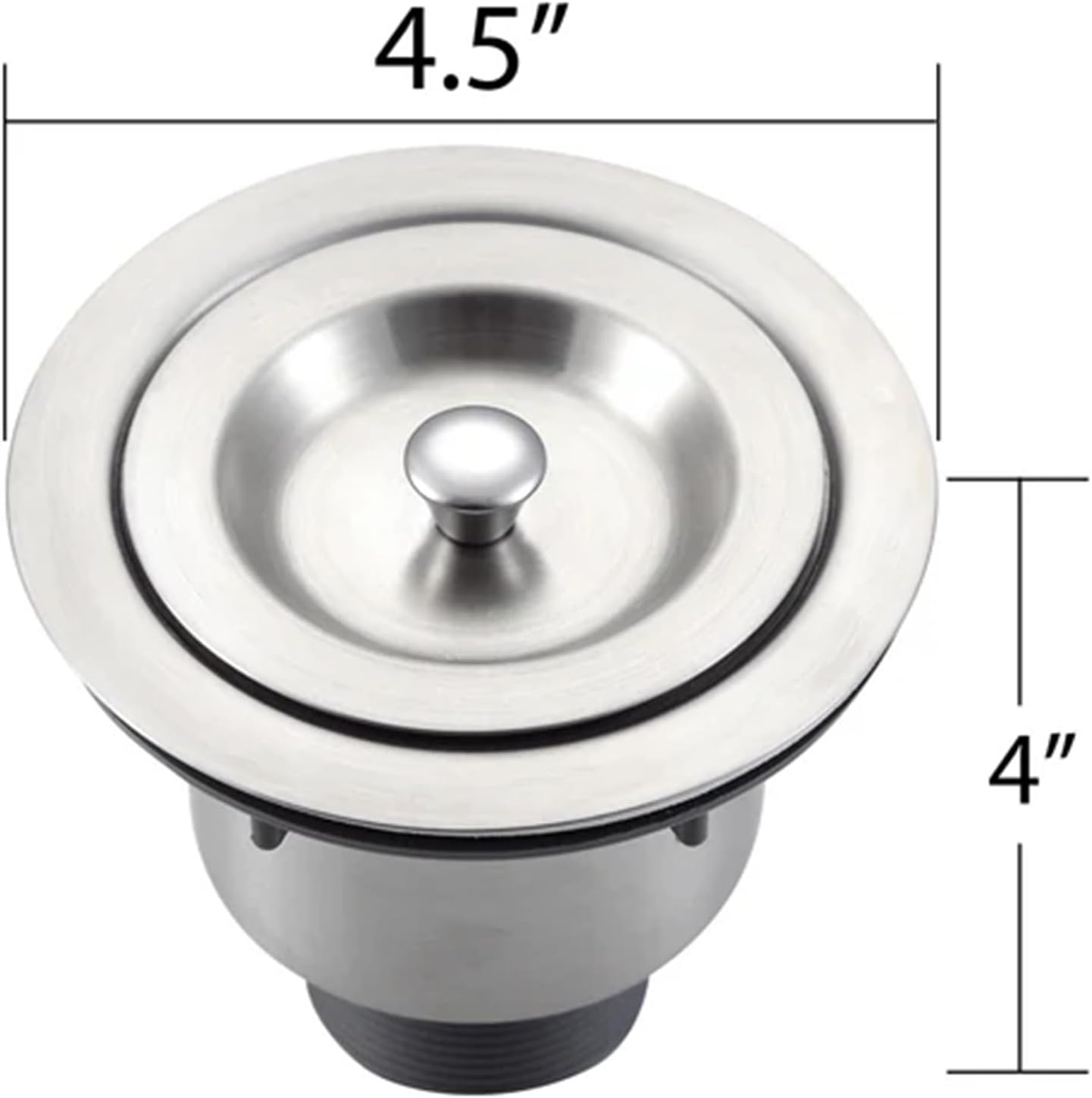 Premium Kitchen Sink Strainer Assembly – Removable Deep Basket, Sealing Lid & Plug, Corrosion-Resistant Stainless Steel, with cUPC Certified