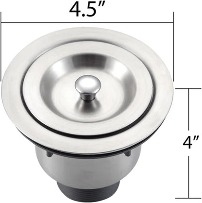 Premium Kitchen Sink Strainer Assembly – Removable Deep Basket, Sealing Lid & Plug, Corrosion-Resistant Stainless Steel, with cUPC Certified
