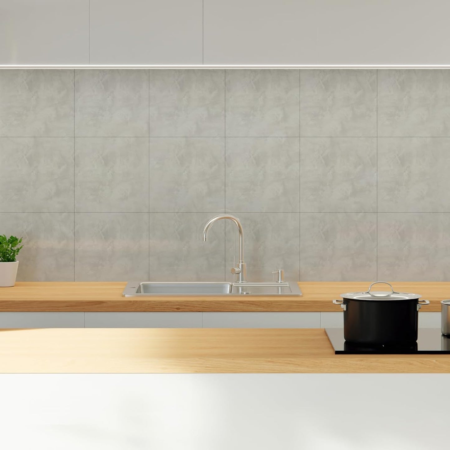 10 Sheets Peel and Stick Backsplash, 11.8"x11.8" Stick on Backsplash Tile Stickers Self Adhesive Backsplash Tile for Kitchen Bathroom Laundry Room