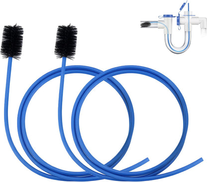 2 PCS Condensate Trap Flexible Drain Brush, 48 Inch Drain Line Cleaning Brush, Condensate Traps Clean for Condensate P-Trap and HVAC Systems