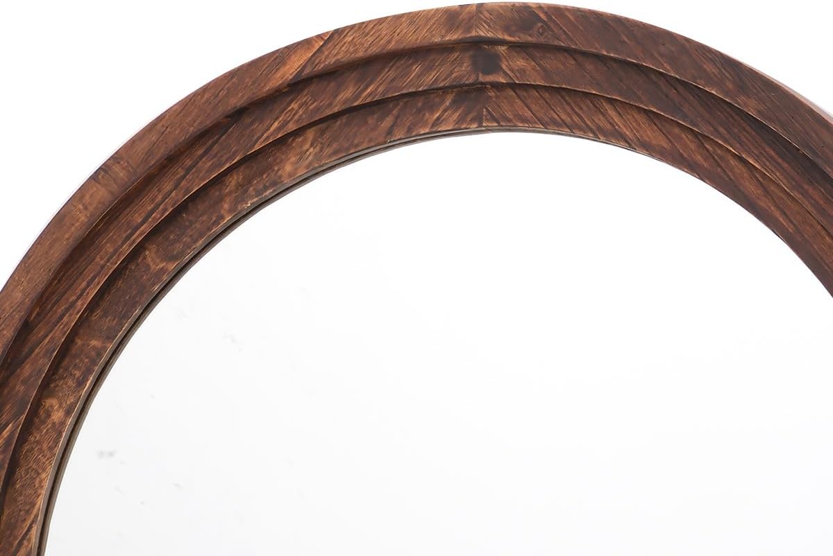 Otlsh Full Length Mirror, Wood Frame, Standing Mirror, Wall Mirror-Walnut