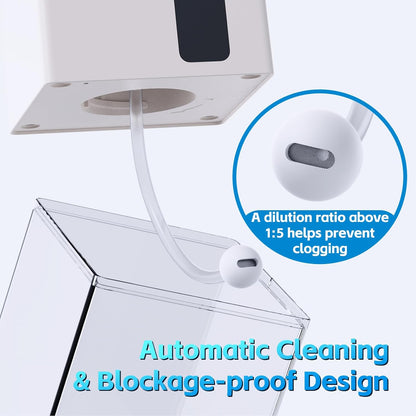 Automatic Foaming Soap Dispenser Touchless, USB Rechargeable Smart Hand Dish Soap Dispenser for Bathroom Kitchen Sink, Hands-Free, 3-Level Adjustable, 13.5oz/400mL