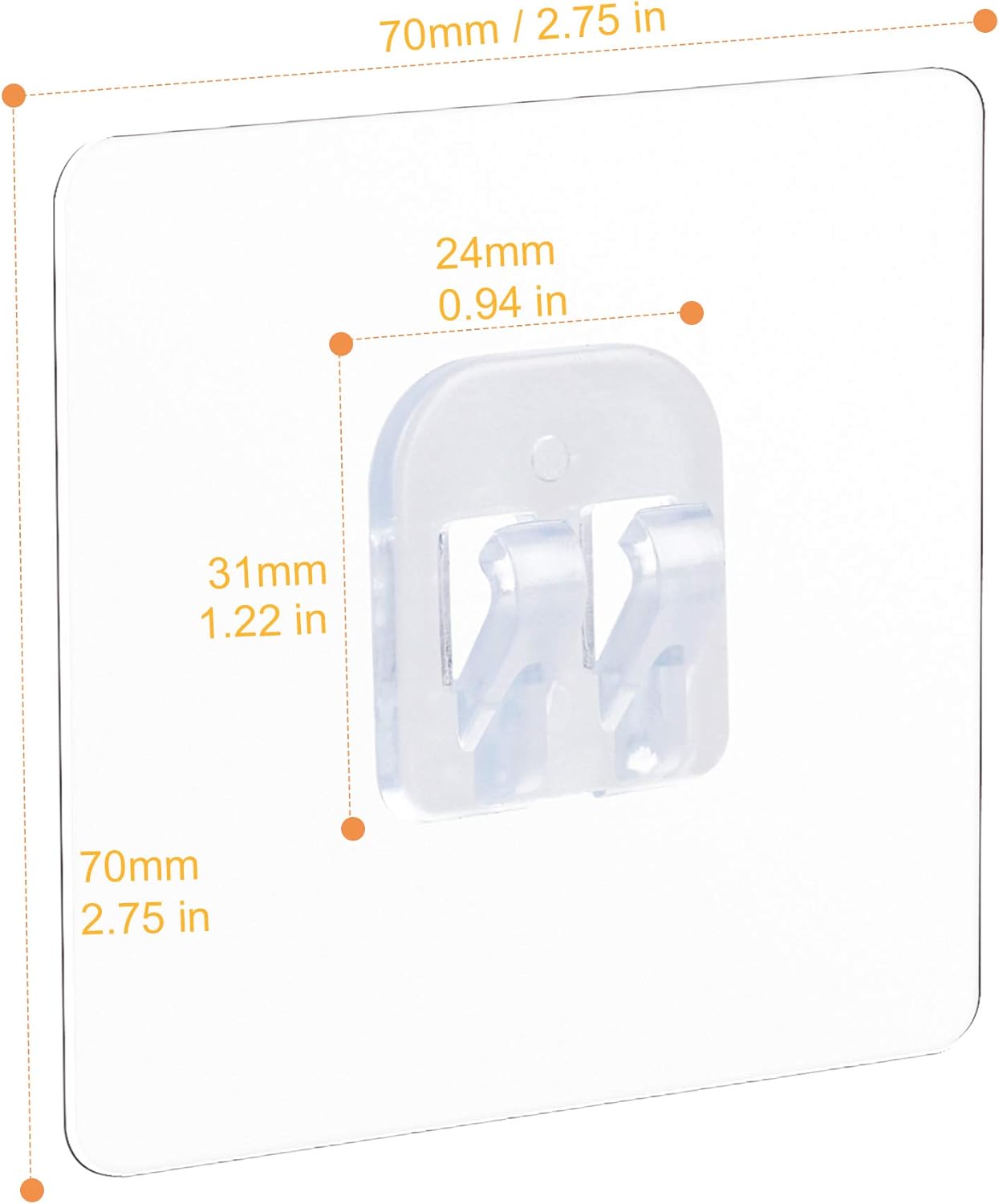 YeeBeny Corner Shower Caddy Adhesive Sticker Hook Mount for Shower Caddy Basket Bathroom Shelf Compatible with KINCMAX，SMARTAKE, JOMARTO, Flowmist, Nieifi, HapiRm, Odesign, Lovelers 4 pack