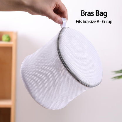 Kimmama Bra Washing Bag for Laundry, Bra Laundry Bag, Sandwish Mesh, 7x7x7" | Lingerie Bag, For Delicates & Underwear, For Washing Machine, Keep Shape, Privacy, Prevent Tangling