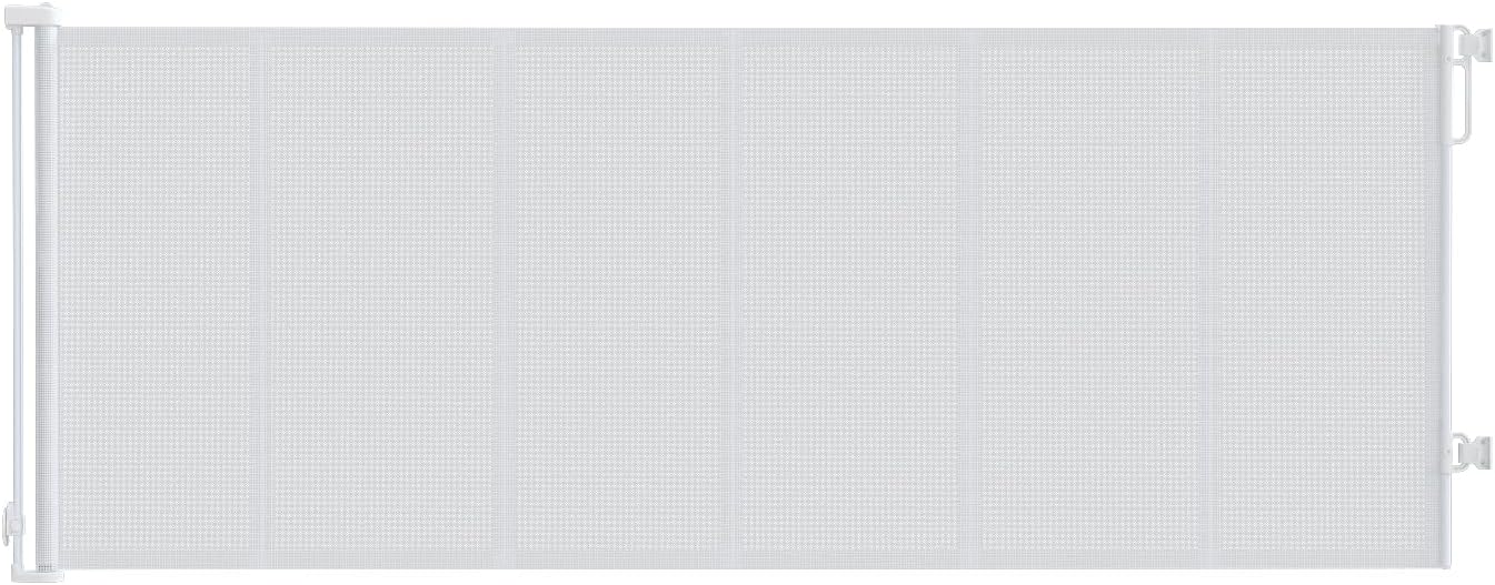 Reinforced 120" Extra Wide Retractable Baby Gates for Stairs, Mesh Saftey Gate for Pets, 10 Foot Retractable Dog Gate, No Drilling, One-Hand Operation, Retractable Gate for Indoor & Outdoor Use