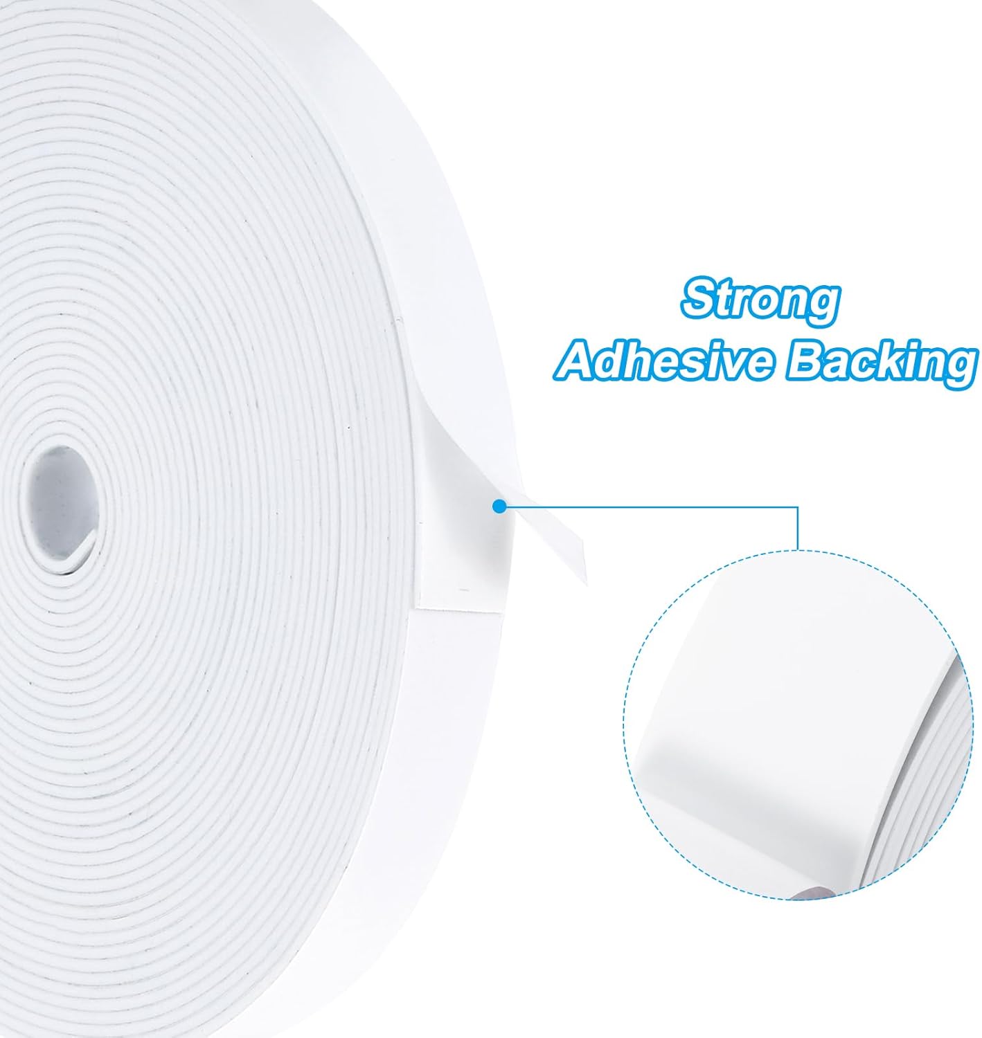 PATIKIL Weather Stripping Door Seal Strip, 3/8 Inch x 1/4 Inch x 32 Ft Self Adhesive Soundproof High Density Foam Tape Insulation for Door Window Air Conditioning, White - Colors B