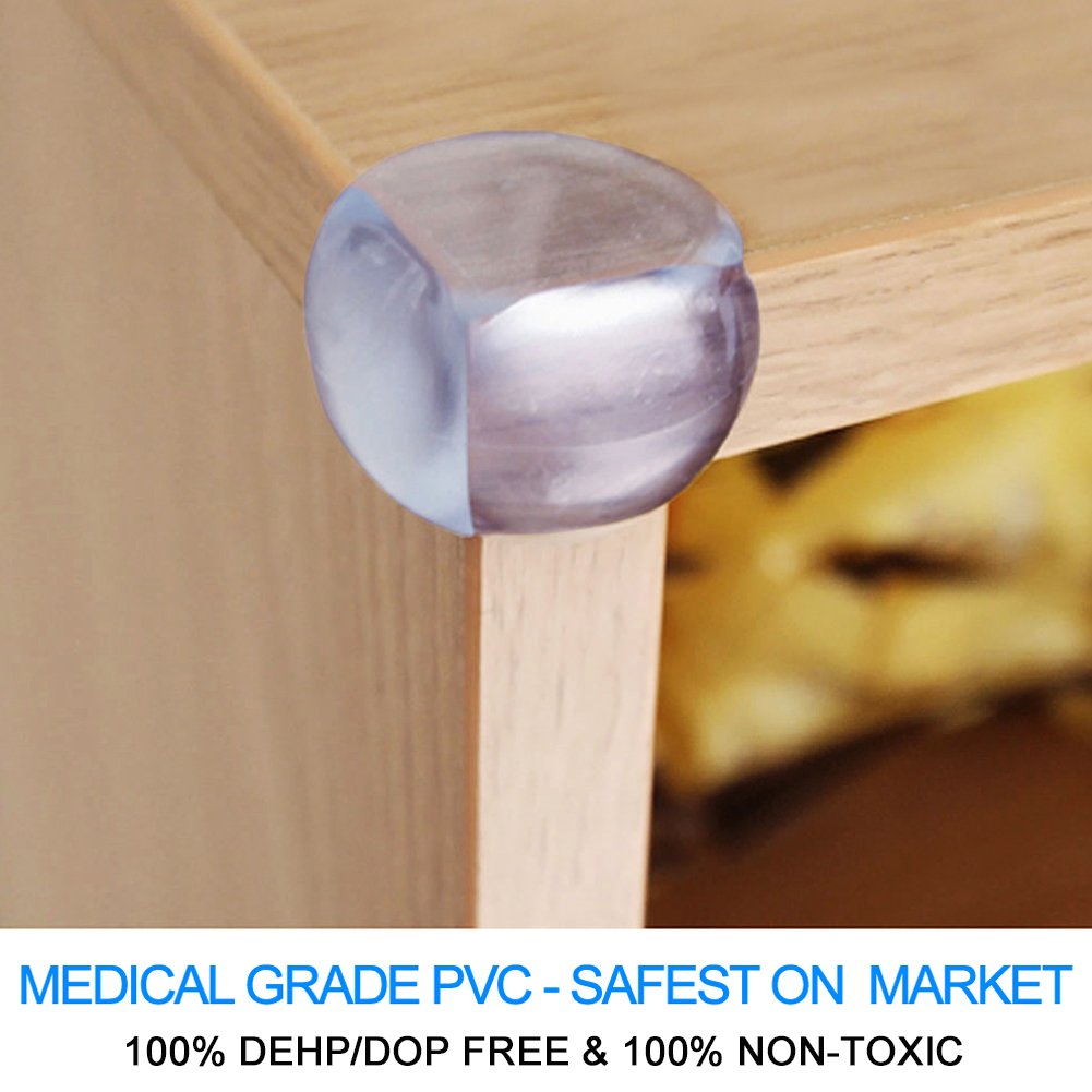 Baby Mate 16 PCS Clear Corner Guards (Ball Shape, Matte Finish) - Corner Protector - Corner Cover Corner Bumpers