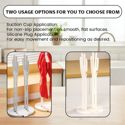 2 Pack Kitchen Holder Glove Drying - Glove Dryer Rack,Reusable Plastic Bag Dryer,Dish Glove Holder with Kitchen,Reusable Towel Storage Holders,Glove Storage and Hanger，Stand Creative Kitchen Tool