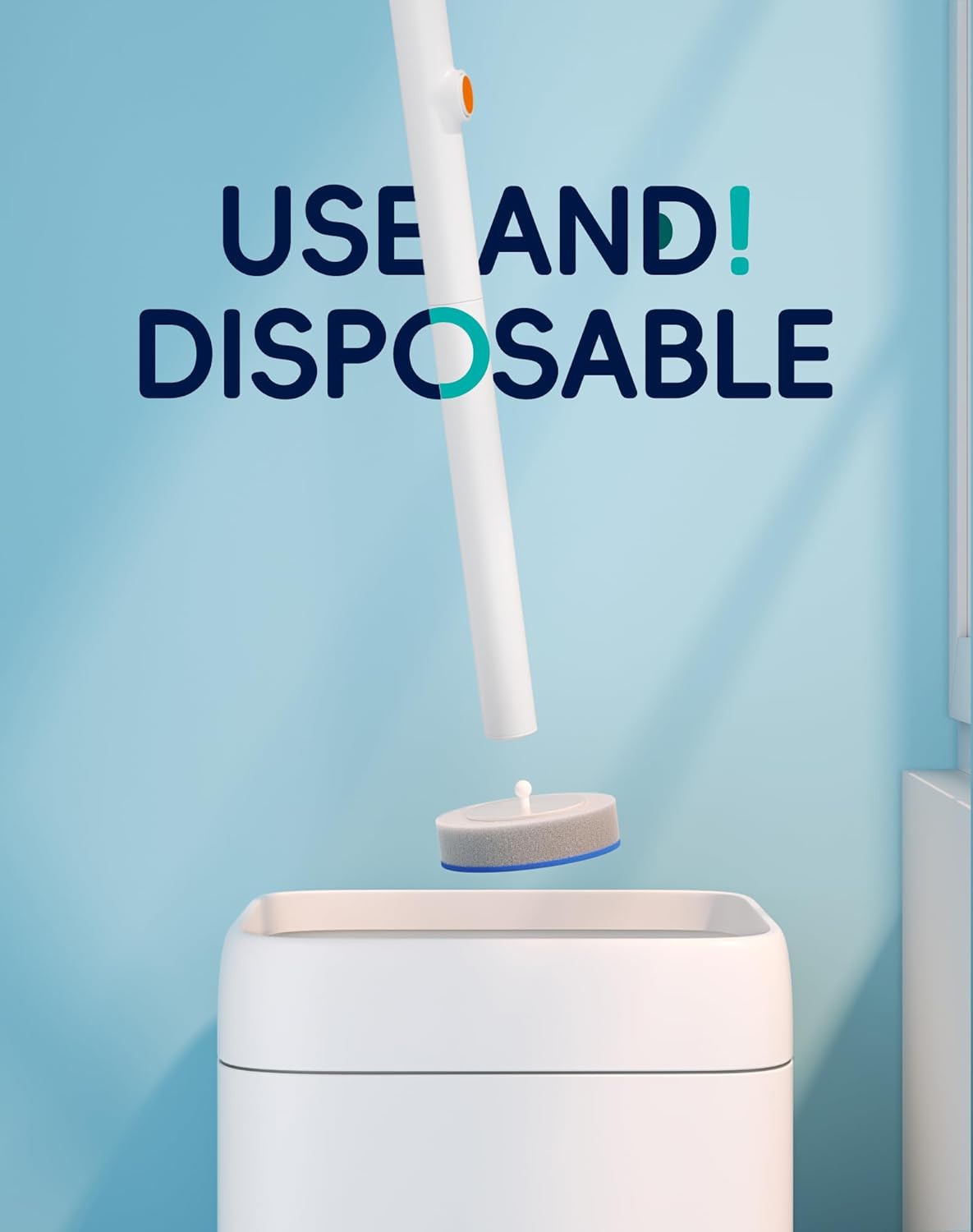 Disposable Toilet Cleaning System - Toilet Wand Kit with 36 High-Performance Refills, Wall Mounted Toilet Brush and Holder for Deep Cleaning Bathroom (2 Toilet Brush+48 Refills)