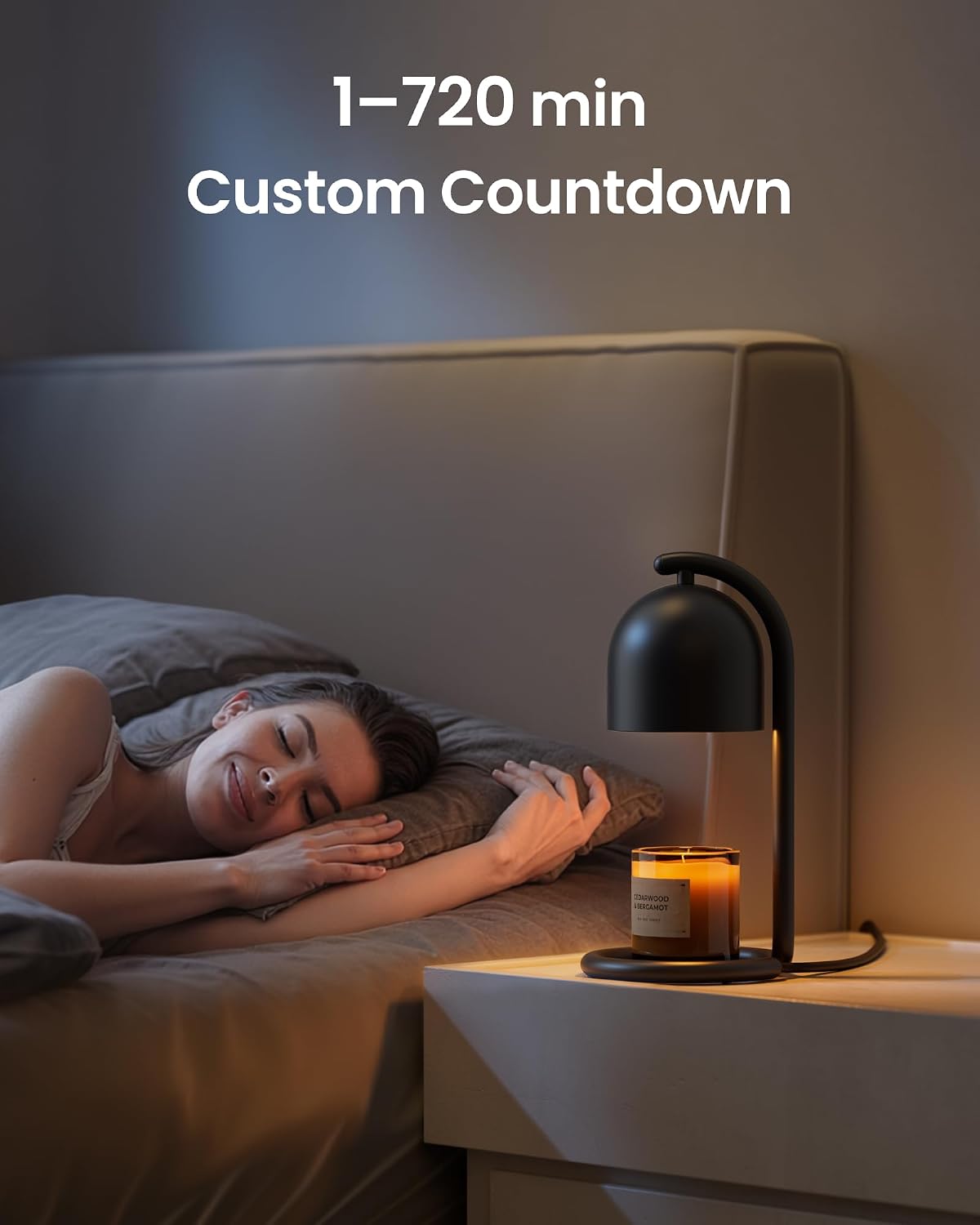 SwitchBot Smart Candle Warmer Lamp with Timer & Voice Control — Dimmable Flameless Candle Wax Melter, Matter-Enabled for Apple Home & Alexa, Birthday & Mother's Day, Gift for Women, Home Decor