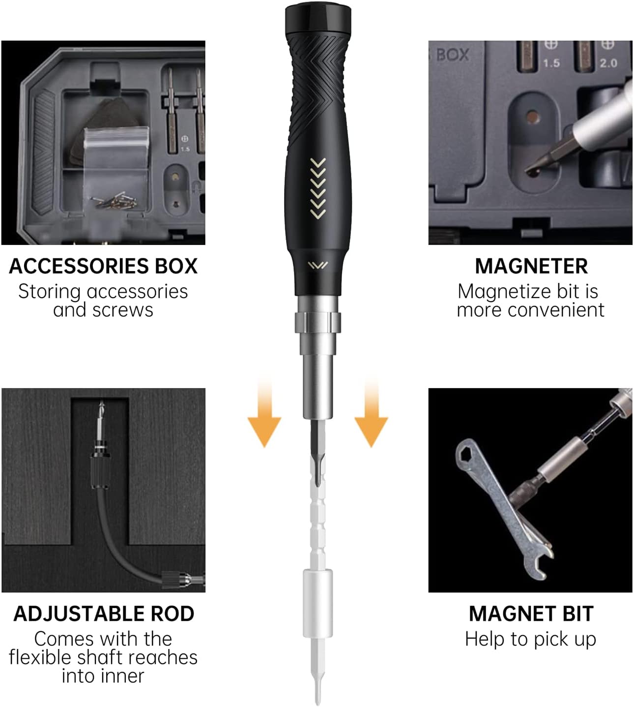 Precision Ratchet Screwdriver Set, JAKEMY 69 in 1 Household Screwdriver Home Repair Tool Kit, Disassemble Magnetic Rotating Ratchet Screwdriver Kit for Furniture/Car/Computer/Electronics Maintenance