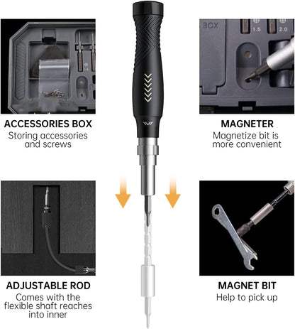 Precision Ratchet Screwdriver Set, JAKEMY 69 in 1 Household Screwdriver Home Repair Tool Kit, Disassemble Magnetic Rotating Ratchet Screwdriver Kit for Furniture/Car/Computer/Electronics Maintenance
