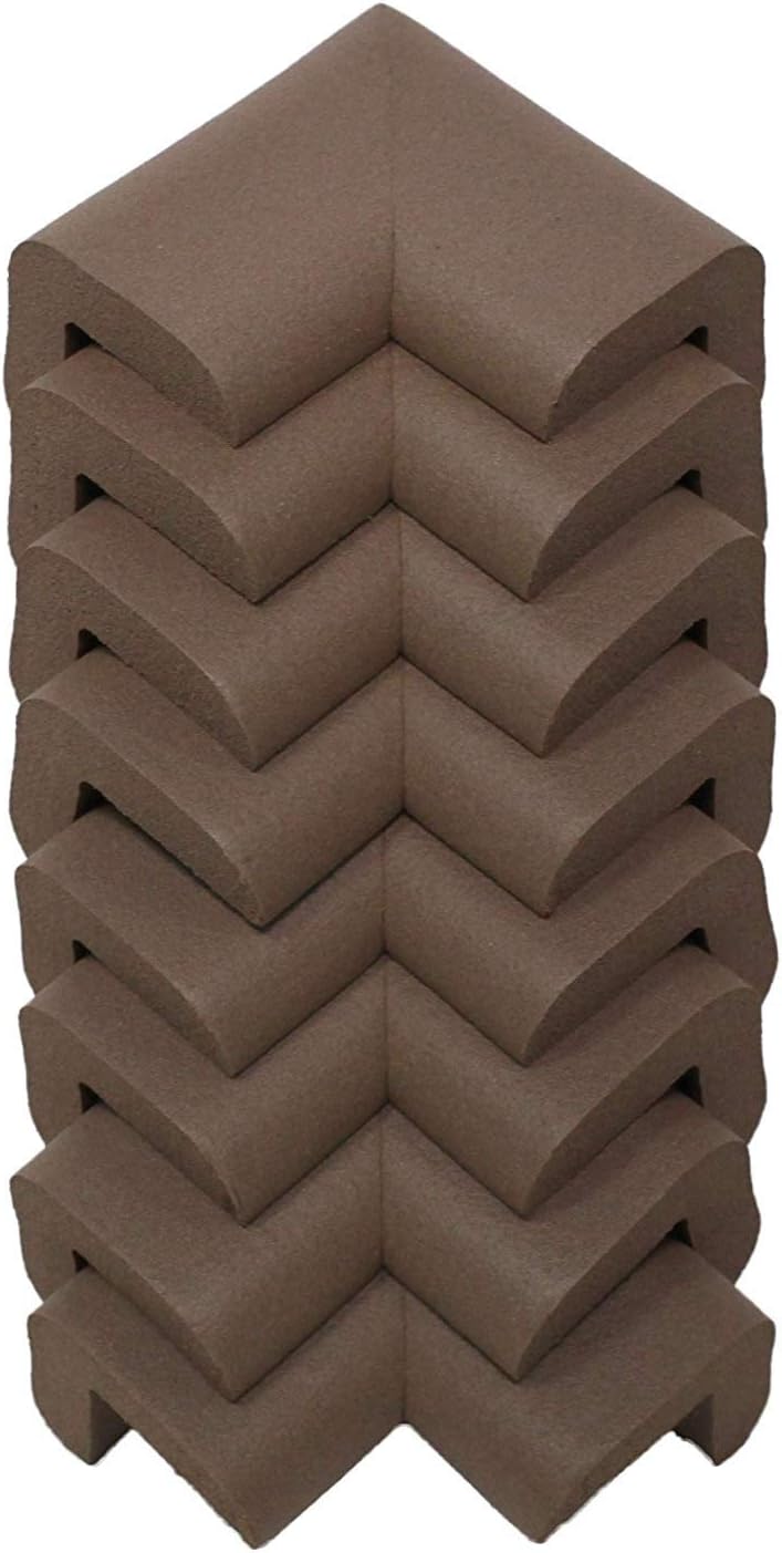 KidKusion 4-Piece Safety Corner Cushion, Black, Child Proofing Corner Guard, Made in USA, Child Safety, Home Furniture Safety Bumper, Baby Proof Table Protector, 4 Count (Pack of 1)