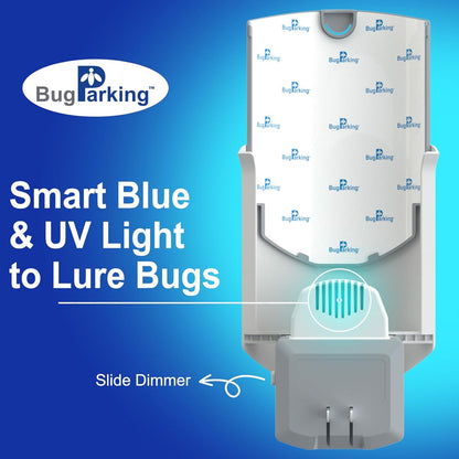 Flying Insect Trap, Plug-in UV Light for Gnats, Fruit Flies and Houseflies, Silent Sticky Catcher for Indoor Use, 1 Device & 3 Refills