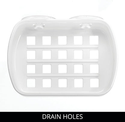 iDesign BPA-Free Plastic Suction Bar Soap Dish - 5.25" x 4" x 2", Clear,19600