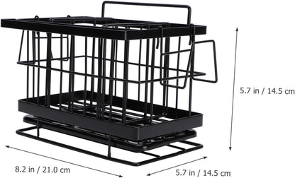 Holibanna 1pc Stainless Steel Wall-mounted Organizer Rack for Kitchen Bathroom Adjustable Sink Drain Holder for Sponges Cloths and Cleaning Tools Easy to Install Space-saving Design