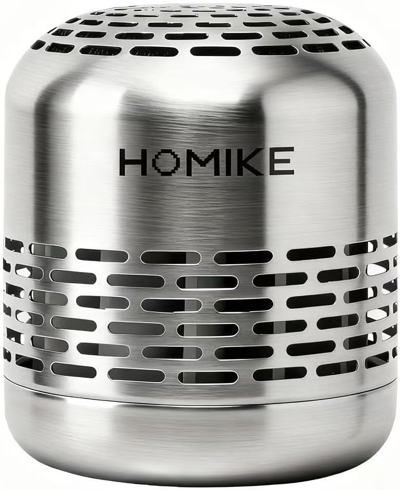 HOMIKE Refrigerator Deodorizer, Odor Eliminator,Last up to 10 Years for Car,Closet,Shoes Cabinet,Fridge and Freezer,Outperforms Baking Soda and Activated Carbon(Stainless Steel)