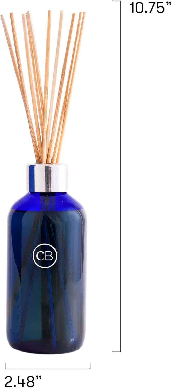 Capri Blue Volcano Reed Diffuser Set - Includes Reeds, Fragrance Oil, and Glass Bottle - Luxury Scented Reed Diffusers for Home Decor - Room Fresheners - White (8 fl oz)