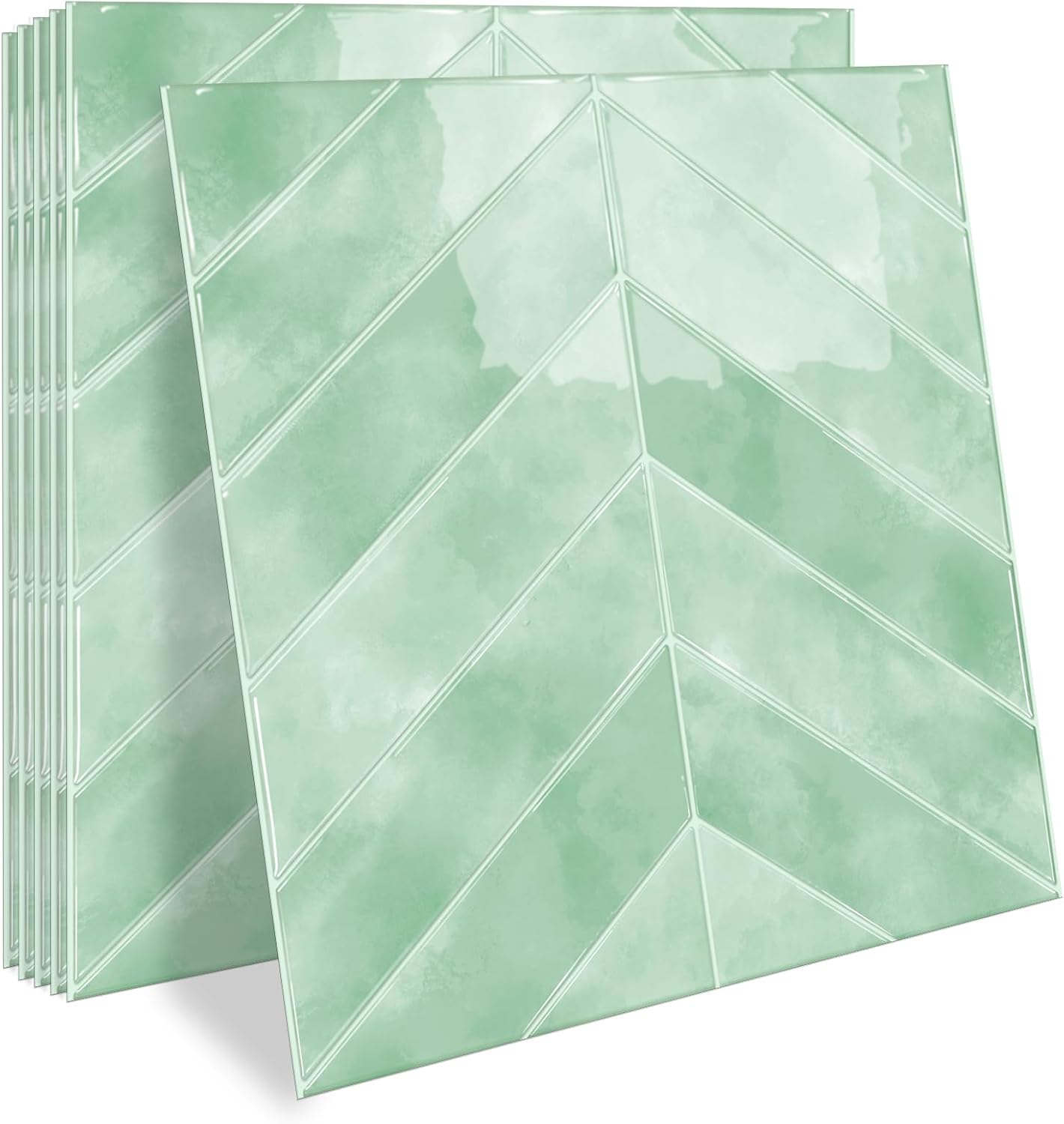 MORCART Peel and Stick Backsplash, 10 Sheets of 11.8"x11.8" - 3D Adhesive Waterproof Wall Tiles for Kitchen, Bathroom, Living Room, Subway Tiles, Gray-Apricot