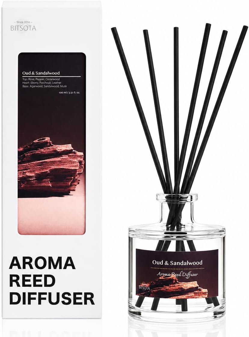 Reed Diffuser Set, Lavender & Rose 3.52 oz (100ml) Scented Diffuser with Sticks Home Fragrance Reed Diffuser for Bathroom Shelf Decor, Ideal Gift for Woman