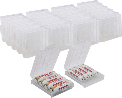 Tenergy 10 Pack Plastic Storage Case for AA/AAA Batteries (Batteries Sold Separately)